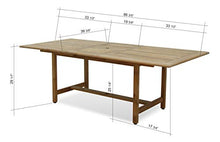 Amazonia Angus Deluxe 7-Piece Rectangular Patio Dining Set Teak Wood White Chairs