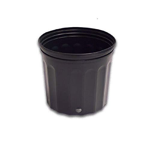 Thaisan7, Trade 3 Gallon (2.3 Actual Gal.) Nursery Black Plastic Pots Herb, Flower Plant Container, Luxury Natural Happy Life Style Home Garden Improvement - Round 10" Diameter x 9.25" W (50)