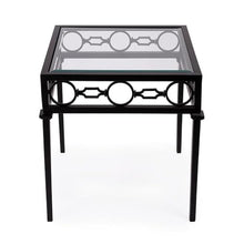 Home Square 3-Piece Outdoor Lounge Chair Set with End Table Black