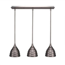 Toltec Lighting 3-Light Mini Hang Straight Swivel Pendant Brushed Nickel