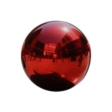 YDJIANCAI 1 Pcs Stainless Steel Gazing Balls Hollow Mirror Globe Floating Reflective Ball Polished Shiny Sphere for Home Garden Pond Outdoor Decoration Red(Size:20.47in/52cm)