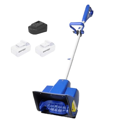 12Inch Snow Shovel, Cordless Electric Snow Shovel with 6in Depth, 26FT Throw Distance, Snow Blower Shovel for Patio Driveway Walkways, 9lbs,TwoBattery