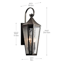 Kichler Rochdale Outdoor Wall Light, Olde Bronze