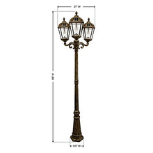 Gama Sonic Royal Bulb Solar Lamp Post Light Kit 89 Inch Weathered Bronze