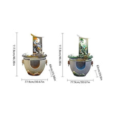 Outdoor Water Fountain Feng Shui Water Fountain with Pond, Decorative Circulating Landscape for Home Office(Yellow)