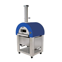 31" Outdoor Wood Fired Blue Stainless Steel Artisan Pizza Oven or Grill with Waterproof Cover
