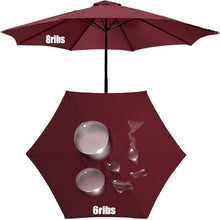 GAZOGJ Replacement Canopy for 8-Rib Outdoor Patio Umbrella - 8.8Ft Parasol Cover Durable Waterproof Fabric Ideal for Garden Deck Or Beach Use - Color 13 /6Ribs,Color-8.8ft/6ribs