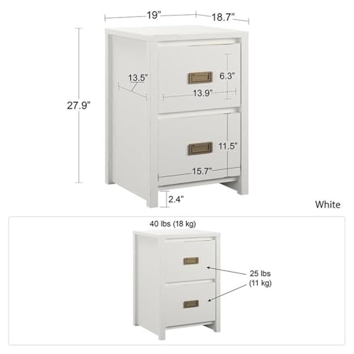 Home Square 2-Piece Kids Nightstand & Twin Metal Loft Bed Set White