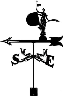 Weather Vane Metal Weathervane Wind Direction Indicator Measuring Tools Outdoor Stainless Steel Yard Wind Vane for Farm Yard Garden Gazebo Decorations (Architect) (Pineapple Logo)