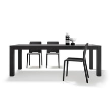 Mobili Fiver, Rachele Extendable Dining Table, 63(89) x35 in, Ashwood Black, for 6-8 People, Expandable Dining Table for Kitchen, Living Room, Italian Furniture