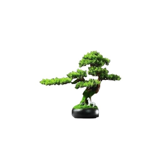 HCZKIUJ Bonsai Entrance Simulation Welcome Pine with Decorations Ornaments Home Living Room Plant