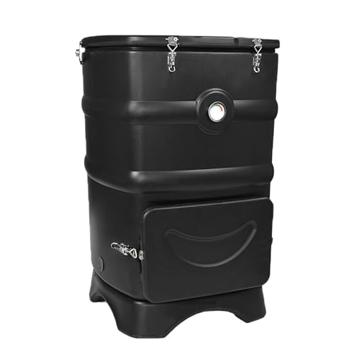 HUTOOLEE Garden Compost Bin, 110L Outdoor Composting Container with Thermometer, Continuous Fattening in 6-8 Weeks, for Fertilization of Vegetables, Food Crops