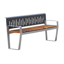yinxx240708 Heavy-Duty Outdoor Benchs Steel Bench Wooden Chair Outdoor Garden Stainless Surface for Balcony Terrace Leisure Backrest Sitting Slatted Seat for Park, Yard & Porch(Small)