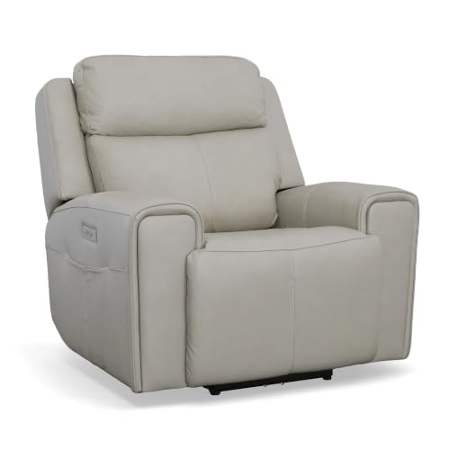 Flexsteel Barnett Leather Power Recliner Chair with Zero Gravity, Power Headrest & Lumbar, USB Charging, Top Grain Leather