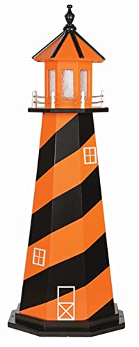 Furniture Barn USA 4' Cape Hatteras Orioles Wood Lighthouse, Solar Light