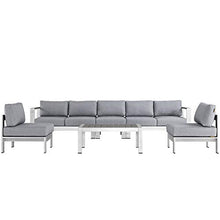 Ergode Shore Outdoor Patio Collection | Aluminum Sectional Sofa Set - Weatherproof & Durable | Includes Coffee Table & Loveseats