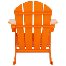 Costaelm Keller HDPE Plastic Outdoor Rocking Chair Set of 4 Orange