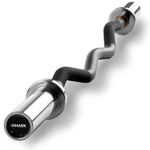 XMark Olympic Curl Bar with Weights 95 lb Set TEXAS STAR Plates - 02) BAR and 95 lb Set