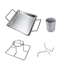 AFPSDLFJDLS Steel Beer Can Chicken Turkey Roaster Oven Rotisserie BBQ Grill Stand Holder Tray Vertical Poultry Rack Party