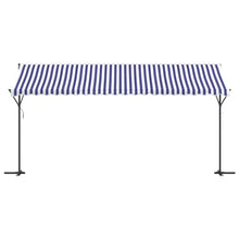 SDVantage Free Standing Awning 600X300 Cm Cream, Double-Sided Outdoor Patio Umbrella with Powder-Coated Steel Frame, Uv Water-Resistant Garden Shade for Deck,White-5 X 3 M