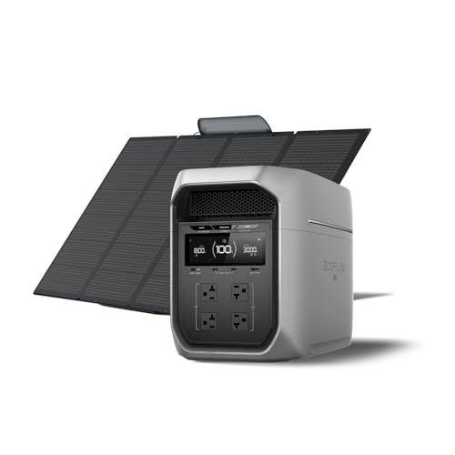 EF ECOFLOW Portable Power Station DELTA 3 MAX Plus & 400W Solar Panel