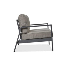 Afuera Living Aluminum All-Weather Outdoor 2-Seat Sofa, Patio Bench with Rust-Resistent Frame and Three Layer Foam Seat Cushion in Slate Gray/Tan, for Garden, Porch, 31" H x 54.5" W x 29.5" D
