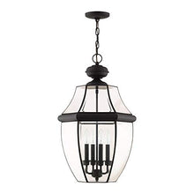 Livex Lighting 2357-04 Monterey 4-Light Outdoor Hanging Lantern, Black