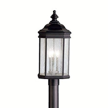 Kichler 9918BK Kirkwood Outdoor Post Mount 3-Light, Black