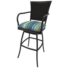Set of 3 - Outdoor Indoor Extra Tall 34" Bar Stool - Erin on Brown Frame