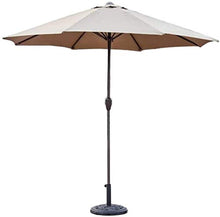 Outdoor Garden Parasols Parasols Outdoor Patio Market Table Umbrella with Crank Portable Sun Shelter for Garden Deck Backyard Pool Side (Color : Khaki Size : 9ft/270cm) (Khaki 9ft/270cm)