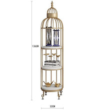 ZOCWJK Metal Plant Stand Pot Display Holder Bird Cage Design Flower Stand for Indoor and Outdoor Use,