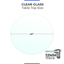 48" Inch Round Glass Table Top 1/2" Thick Tempered Beveled Edge by Fab Glass and Mirror