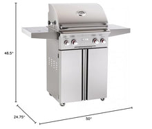 AOG American Outdoor Grill T-Series 24-Inch 2-Burner Propane Gas Grill W/Rotisserie & Single Side Burner - 24PCT