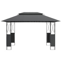 HKTMGDNG 10x13 ft Metal Gazebo, Double Tier Canopy for Patio Garden