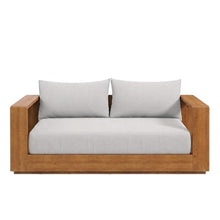 Outdoor Escape Gray Acacia Wood Outdoor Loveseat for Patio, Outdoor Sofas, Loveseats, Weather-Resistant, Comfortable Seating for Garden, Backyard