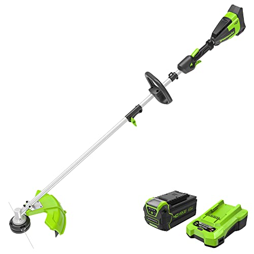 Greenworks 40V 16 in Cordless String Trimmer, 4.0 Ah Battery