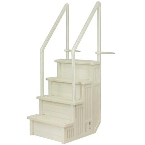 Pearl White Steps Swimming Pool Ladder for Aqua Select, Capacity 350 Lbs