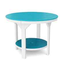 Wildridge Heritage 5-Piece 48" Pub Counter Set, Aruba Blue and White - Outdoor Weather Resistant Recycled Plastic Furniture for Patio