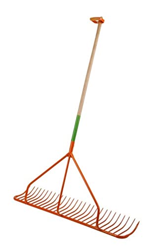 Kerbl Hand Towing Rake with External Tines and Handle, 122 cm