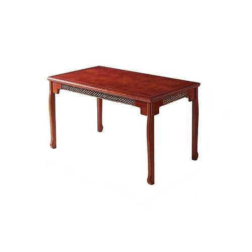 HEAIQI Coffee Table Wooden Dining Table Living Room Retro Rattan Rural Square Restaurant Negotiation