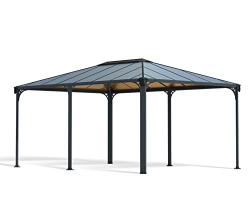 Palram Canopia Martinique 12x16 Gazebo Outdoor Patio Canopy Gray/Bronze
