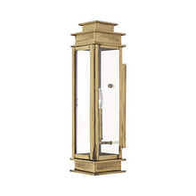 Livex Lighting 20207-01 1-Light Outdoor Wall Lantern, Antique Brass