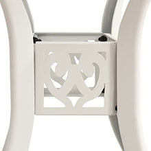 vidaXL 5 Piece Aluminum Medium Bistro Set in White