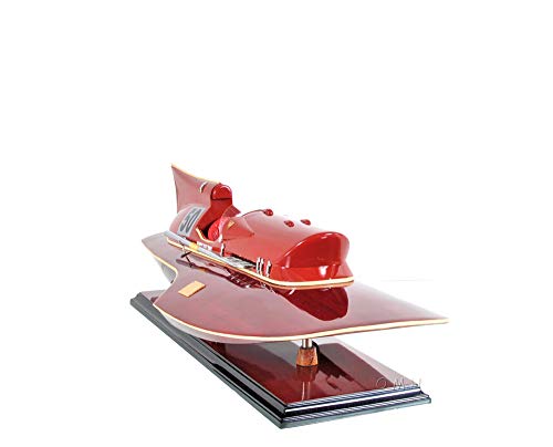Old Modern Handicrafts Ferrari Hydroplane Wooden Model Medium Red