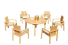 TeakStation Qty 6 - Grade-A Teak Wood Luxurious Solo/Single Clipper Stacking Arm Chairs #36CPAA