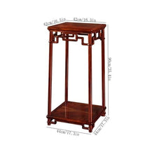 LUYOUBOZHU Vase Stand Chinese Openwork Carving Bonsai Stand, Display Base Red Acid Branch Wood for Indoor Living Room