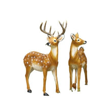 HOMDECORA Garden Decor Outdoor Statues Sika Deer Animal Sculpture Garden Crafts Decoration Lawn Statue Ornament Outdoor