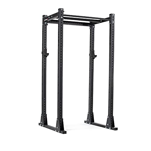 Titan Fitness Flat Foot Power Rack X-3 Series 91-in. 30-in. with 4 Weight Plate Holders Black