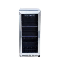TrueFlame AMD Direct 15" Outdoor Rated Refrigerator with Glass Door and Stainless Steel Handle (3.2c)