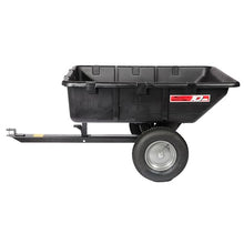 Brinly 10 cu.ft. 650lb Heavy Duty Tow-Behind Poly Utility Cart & Dump Trailer with Magnetic Hitch Pin & Compression Molded Bed